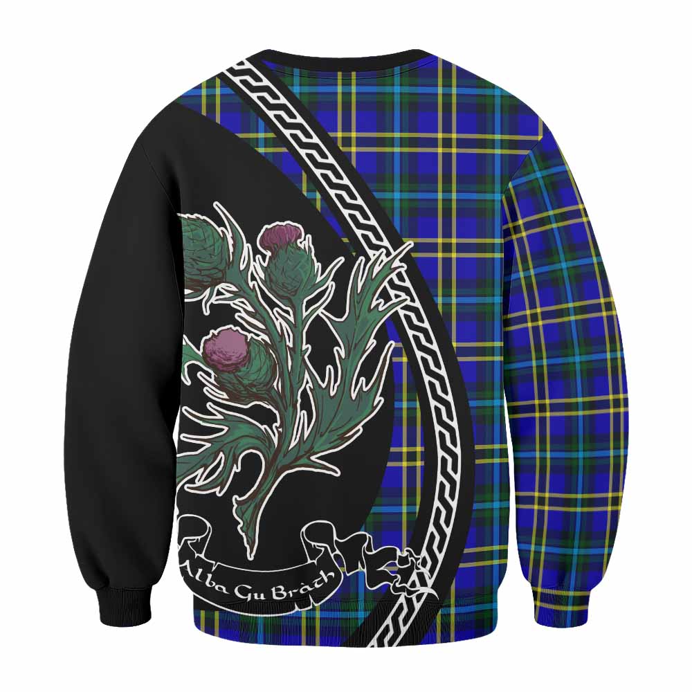 Hope Family Crest Tartan Sweatshirt Alba Thistle Inspired - Tartan Vibes Clothing
