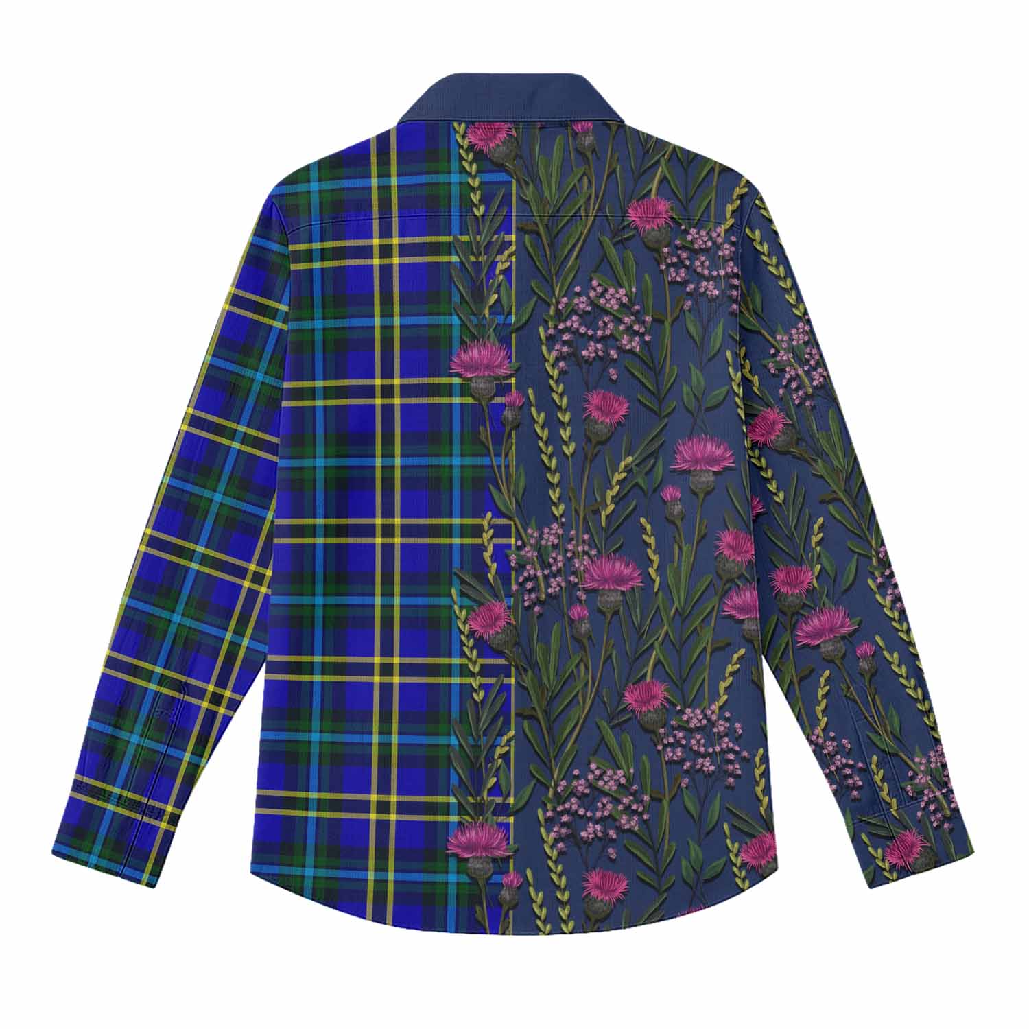 Hope Family Crest Tartan Women Casual Shirt Scottish Thistle Flower Pattern Half Style - Tartan Vibes Clothing