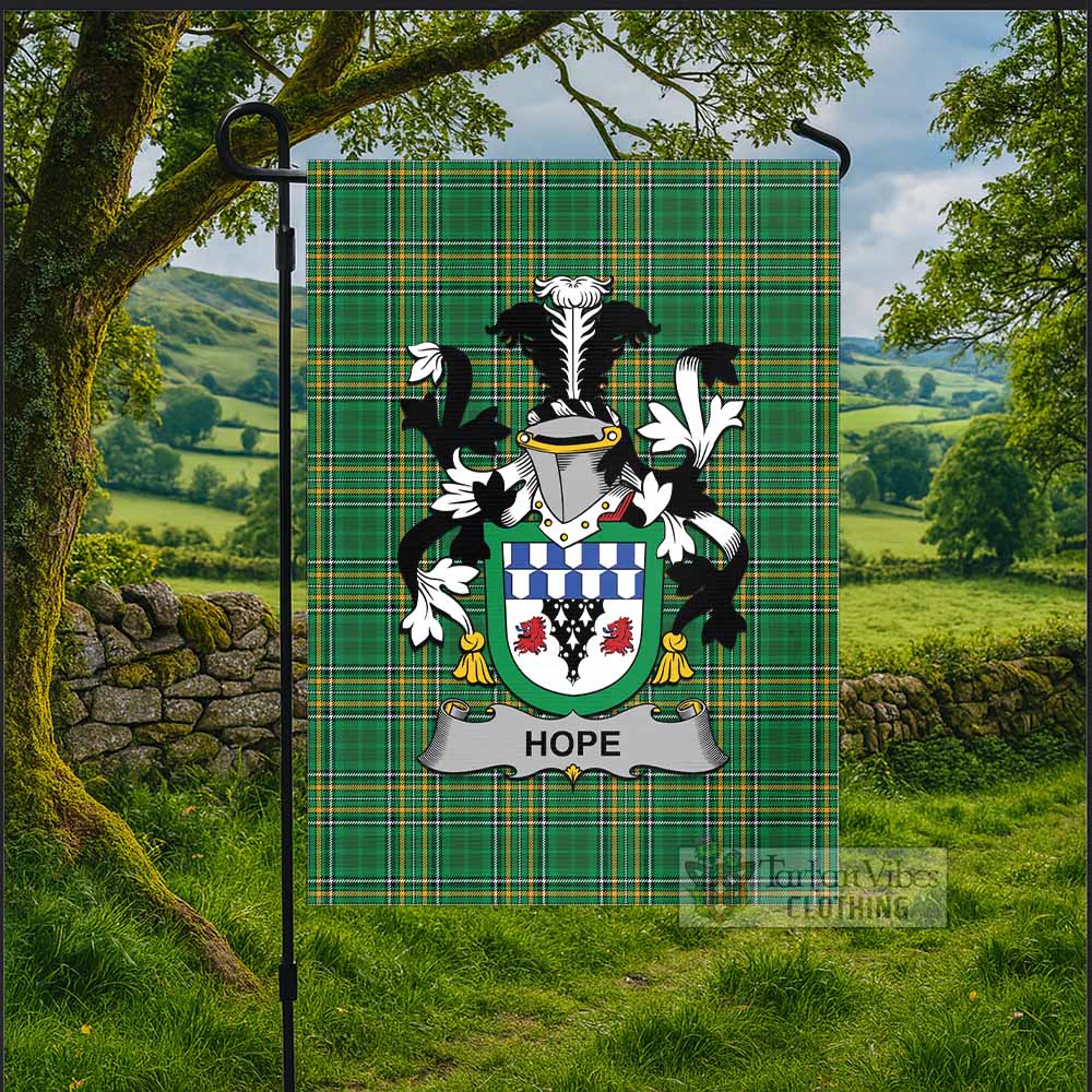 Hope Irish Clan Tartan Flag with Coat of Arms