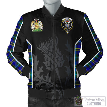 Hope Modern Tartan Bomber Jacket with Family Crest and Scottish Thistle Vibes Sport Style