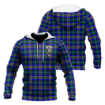 Hope Modern Tartan Knitted Hoodie with Family Crest