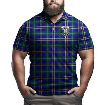 Hope Modern Tartan Men's Polo Shirt with Family Crest