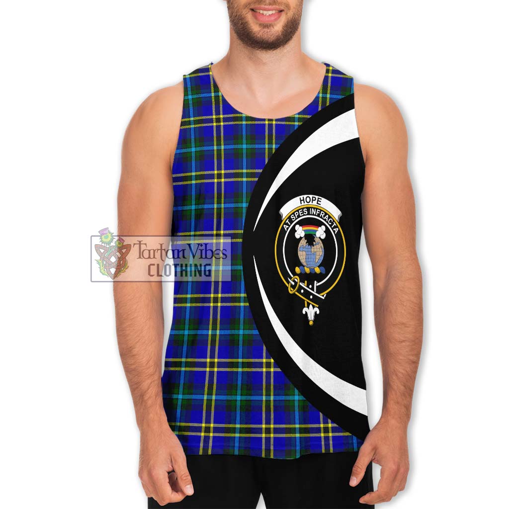 Hope Tartan Men's Tank Top with Family Crest Circle Style Men - Tartan Vibes Clothing