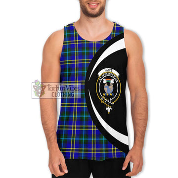 Hope Tartan Men's Tank Top with Family Crest Circle Style Men - Tartan Vibes Clothing