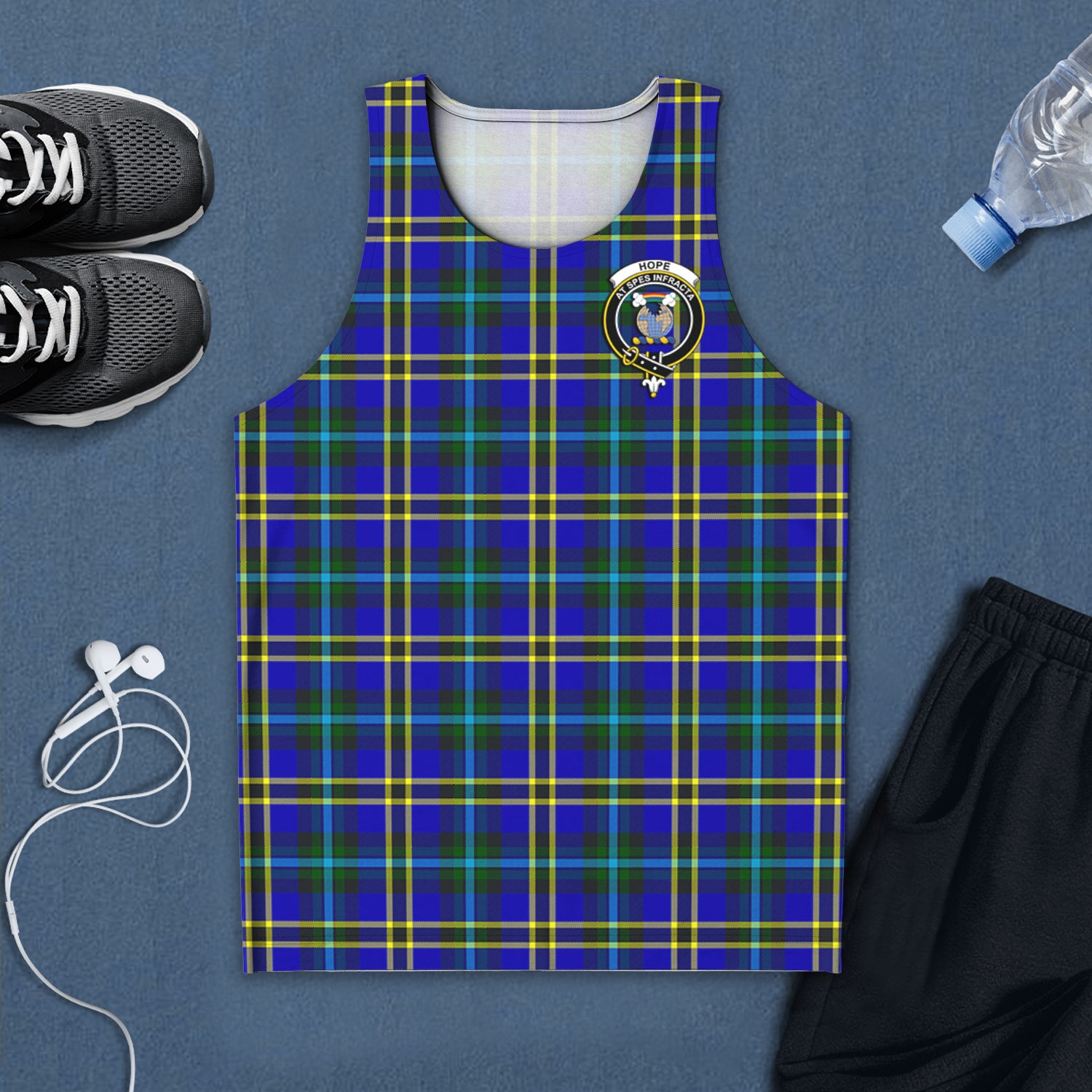 hope-modern-tartan-mens-tank-top-with-family-crest