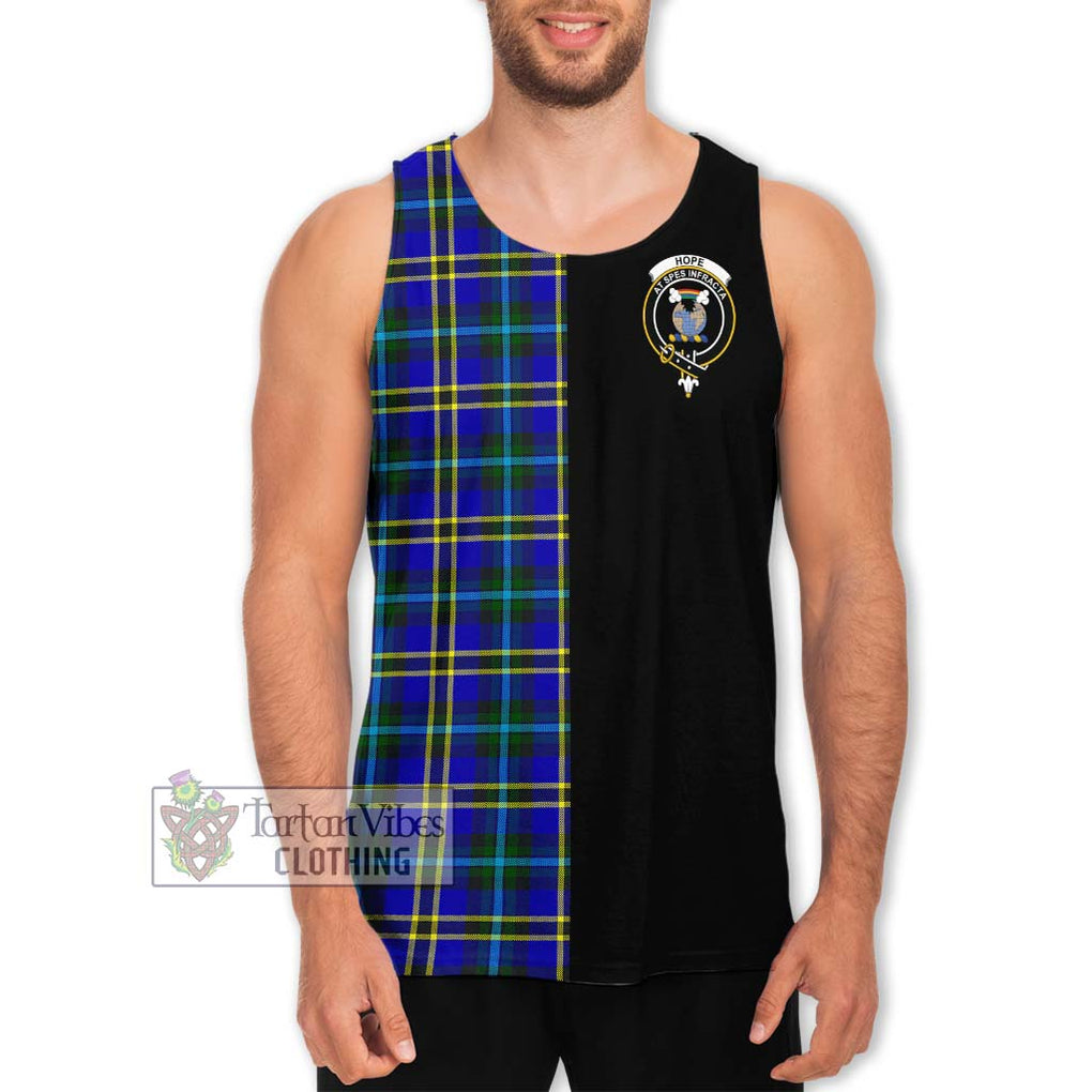 Hope Tartan Men's Tank Top with Family Crest and Half Of Me Style Men - Tartanvibesclothing Shop