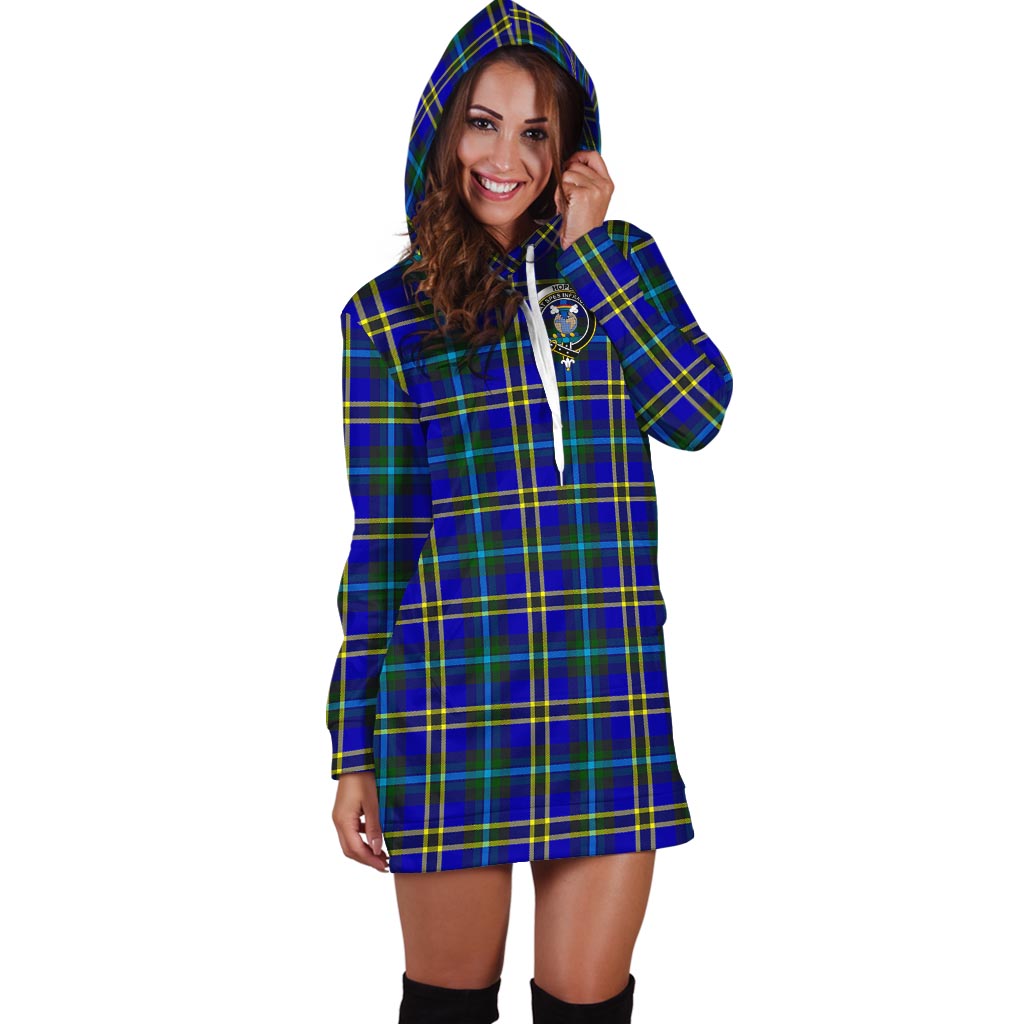 Hope Tartan Hoodie Dress with Family Crest - Tartan Vibes Clothing
