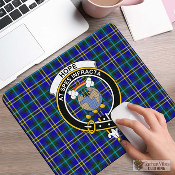 Tartan Vibes Clothing Hope Modern Tartan Mouse Pad with Family Crest