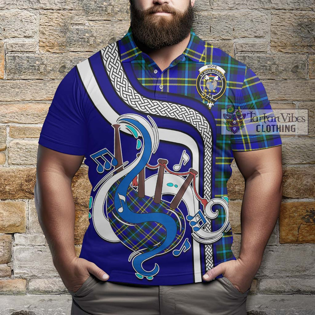 Tartan Vibes Clothing Hope Modern Tartan Polo Shirt with Epic Bagpipe Style