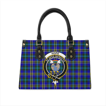 Hope Modern Tartan Leather Bag with Family Crest