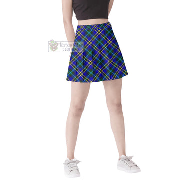 Hope Tartan Women's Plated Mini Skirt Cross Style