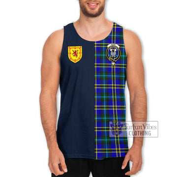 Tartan Vibes Clothing Hope Modern Tartan Men's Tank Top with Scottish Lion Royal Arm Half Style