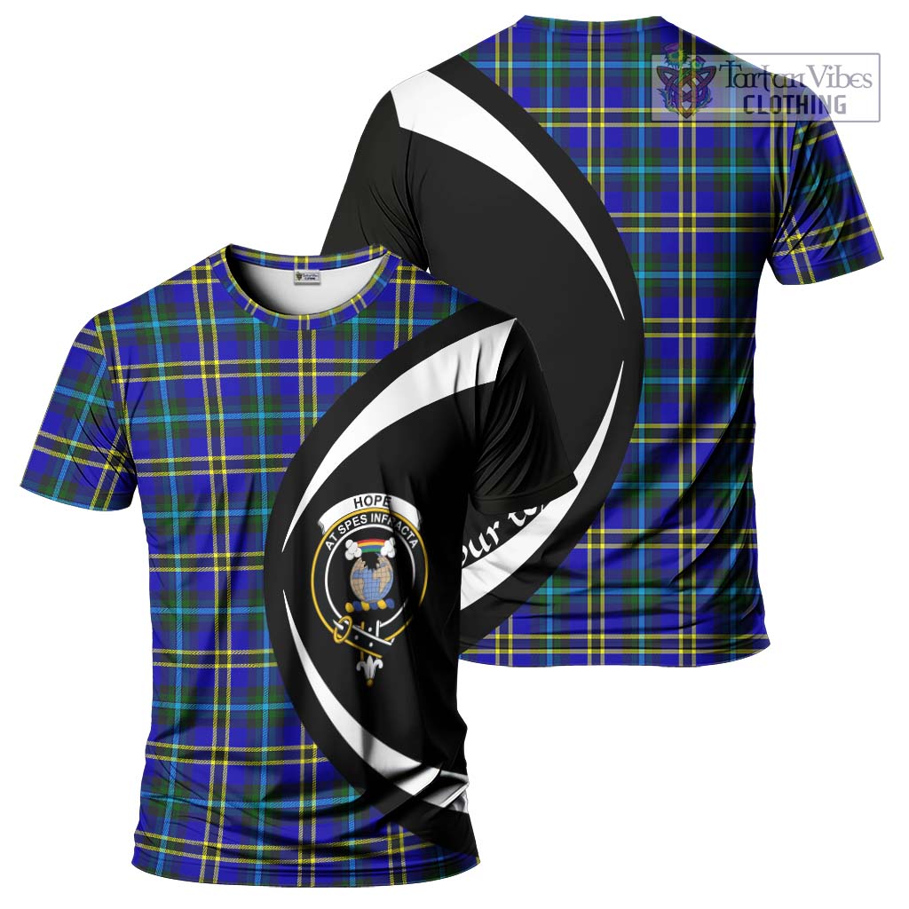 Tartan Vibes Clothing Hope Modern Tartan T-Shirt with Family Crest Circle Style