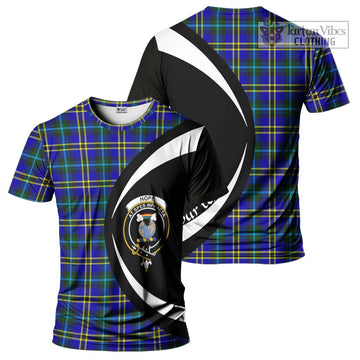 Tartan Vibes Clothing Hope Modern Tartan T-Shirt with Family Crest Circle Style
