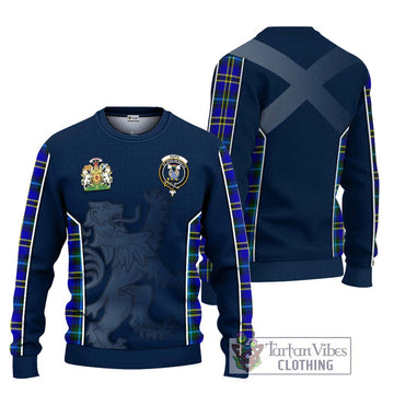 Hope Tartan Knitted Sweater with Family Crest and Lion Rampant Vibes Sport Style Unisex - Tartan Vibes Clothing