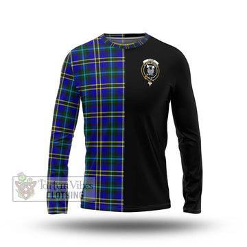 Hope Tartan Long Sleeve T-Shirt with Family Crest and Half Of Me Style Unisex - Tartanvibesclothing Shop