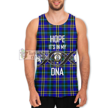Hope Tartan Men's Tank Top with Family Crest DNA In Me Style Men - Tartanvibesclothing Shop