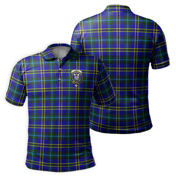 Hope Modern Tartan Men's Polo Shirt with Family Crest