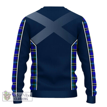 Hope Tartan Knitted Sweater with Family Crest and Lion Rampant Vibes Sport Style - Tartan Vibes Clothing