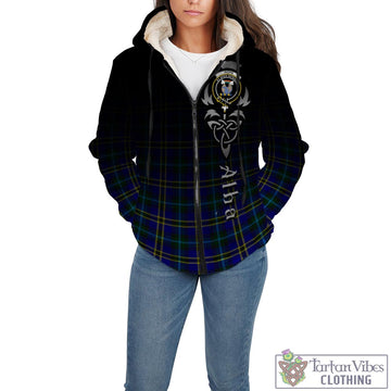 Hope Tartan Sherpa Hoodie Featuring Alba Gu Brath Family Crest Celtic Inspired