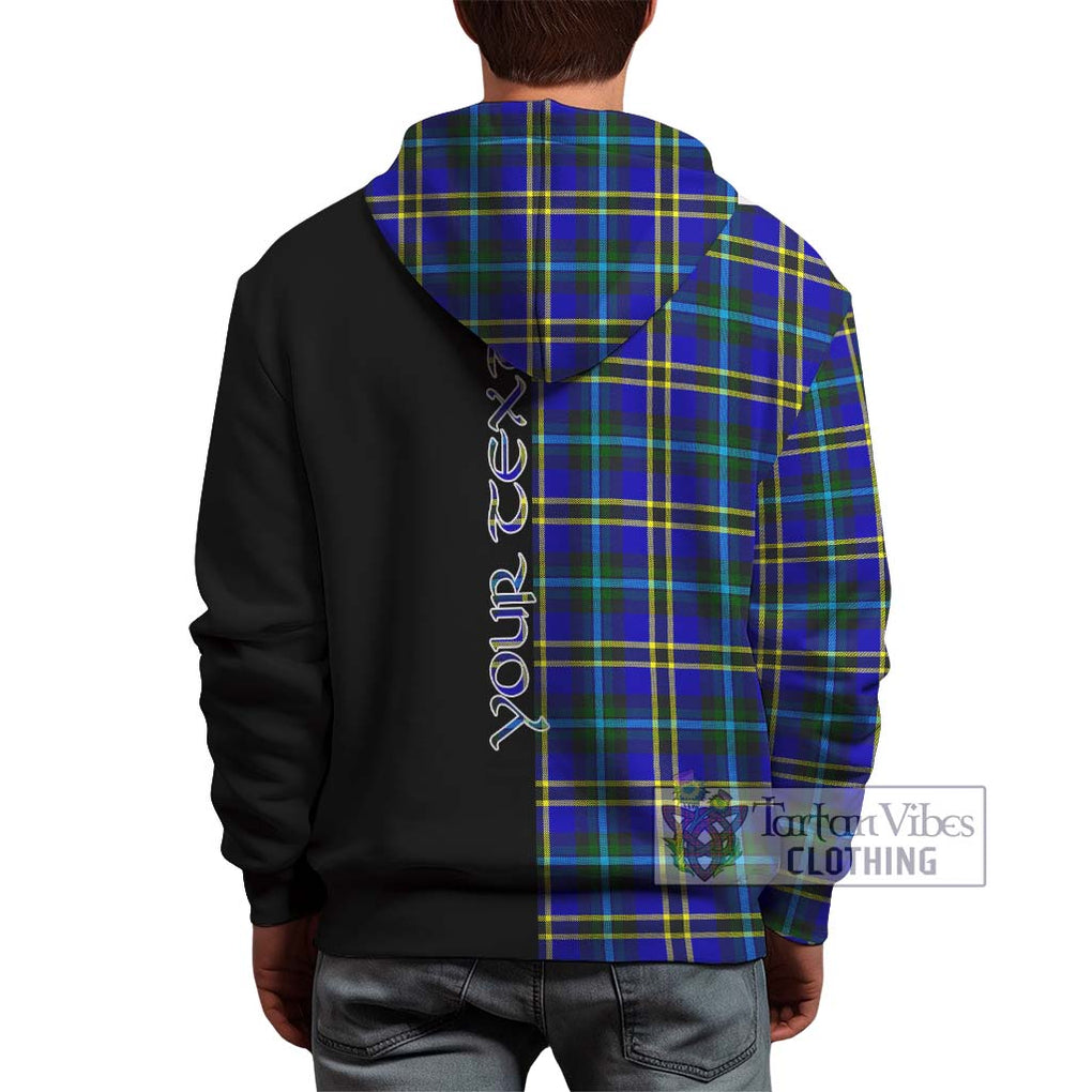 Hope Tartan Hoodie with Family Crest and Half Of Me Style - Tartanvibesclothing Shop