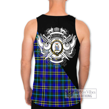 Hope Tartan Men's Tank Top with Family Crest and Military Logo Style - Tartanvibesclothing Shop