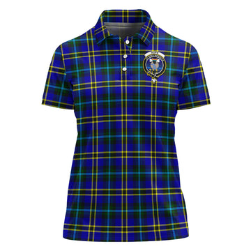 Hope Tartan Polo Shirt with Family Crest For Women
