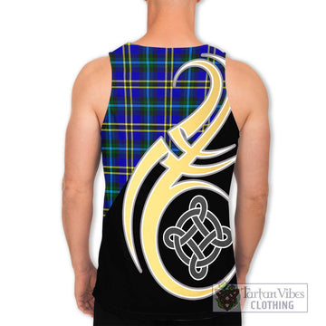 Hope Tartan Men's Tank Top with Family Crest and Celtic Symbol Style - Tartan Vibes Clothing