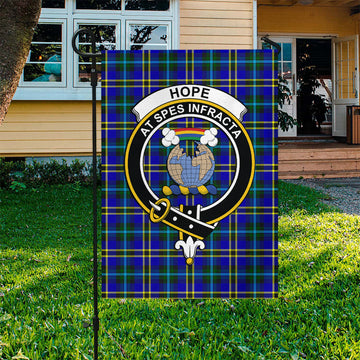 Hope Tartan Garden Flag with Family Crest