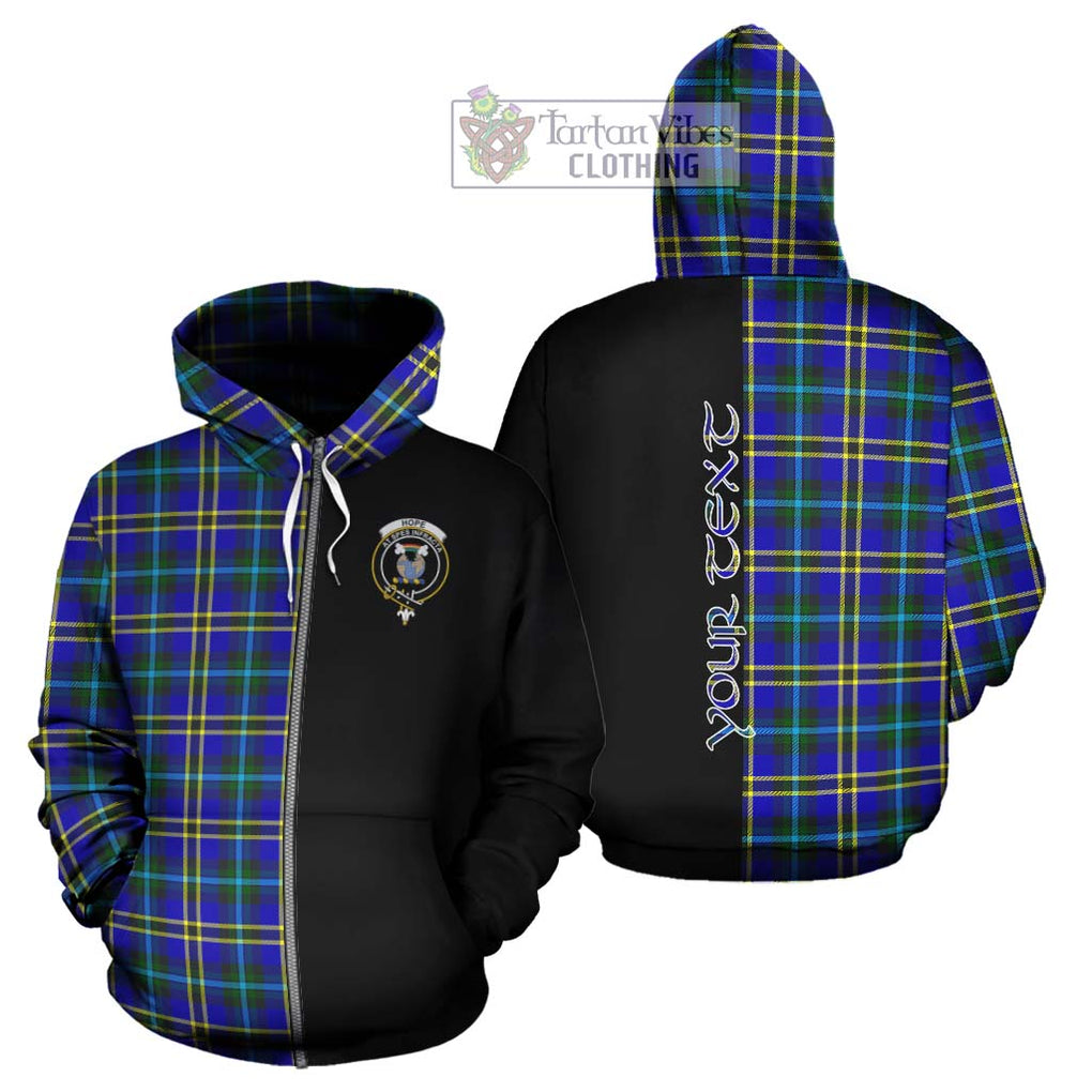 Hope Tartan Hoodie with Family Crest and Half Of Me Style - Tartanvibesclothing Shop