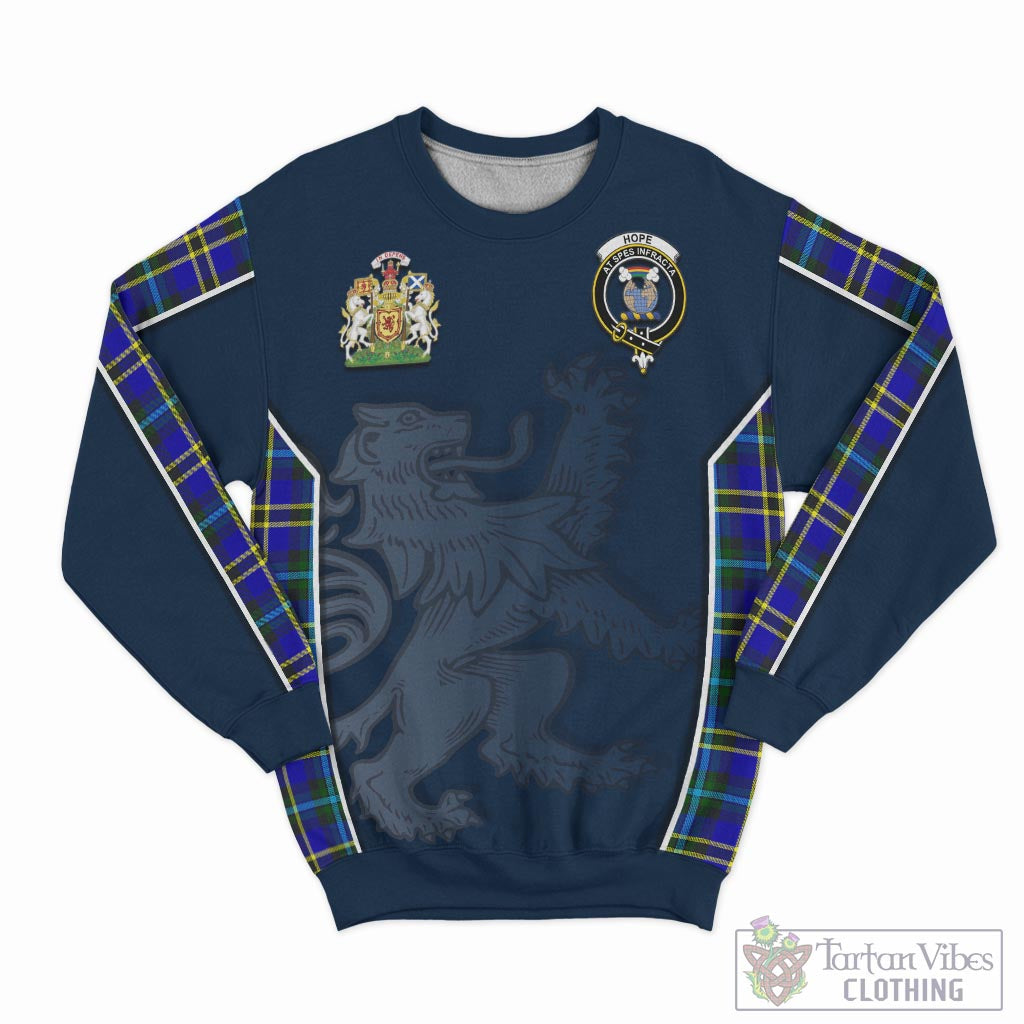 Tartan Vibes Clothing Hope Modern Tartan Sweater with Family Crest and Lion Rampant Vibes Sport Style