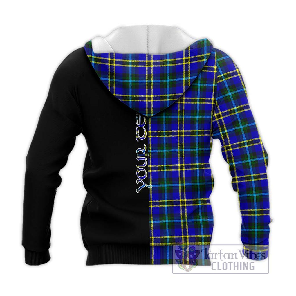 Hope Tartan Knitted Hoodie with Family Crest and Half Of Me Style - Tartanvibesclothing Shop