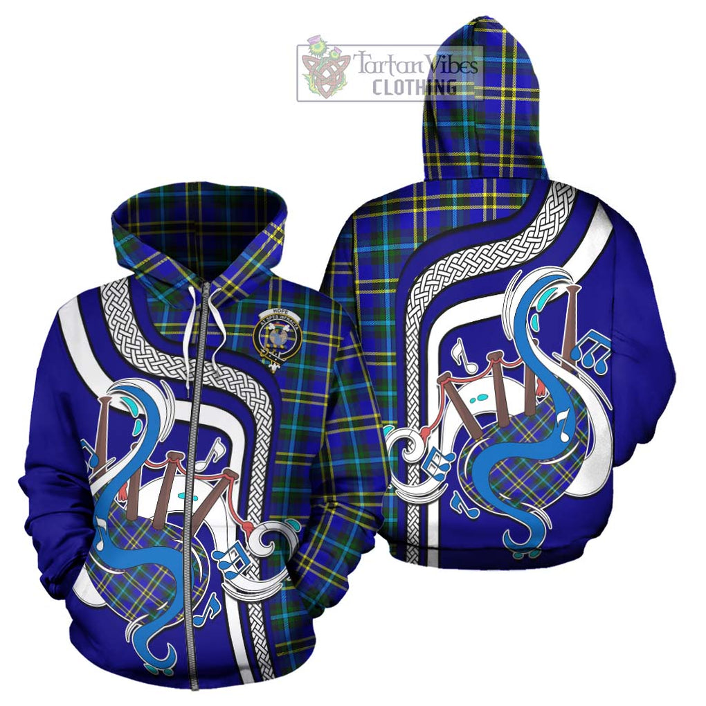 Hope Tartan Hoodie with Epic Bagpipe Style - Tartanvibesclothing Shop