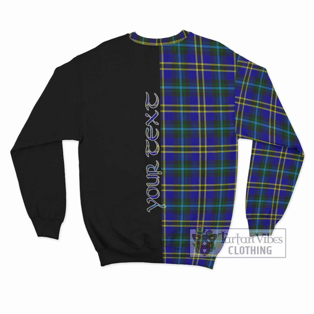 Hope Tartan Sweatshirt with Family Crest and Half Of Me Style - Tartanvibesclothing Shop