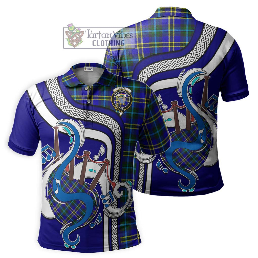 Tartan Vibes Clothing Hope Modern Tartan Polo Shirt with Epic Bagpipe Style