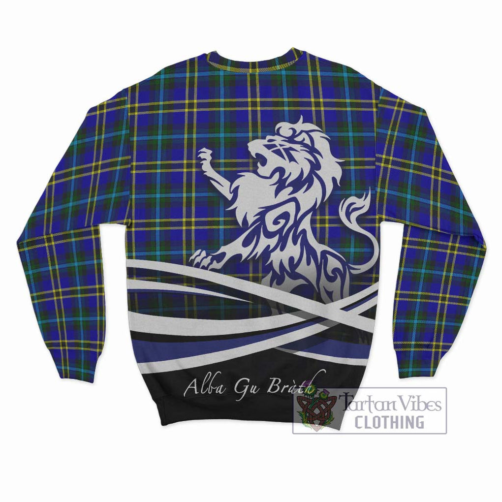 Hope Tartan Sweatshirt with Alba Gu Brath Regal Lion Emblem - Tartanvibesclothing Shop