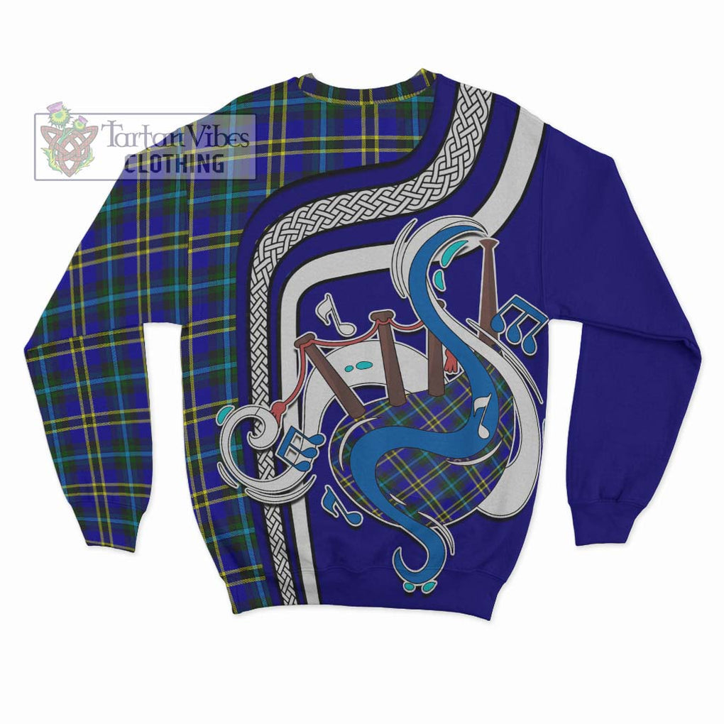 Tartan Vibes Clothing Hope Modern Tartan Sweatshirt with Epic Bagpipe Style