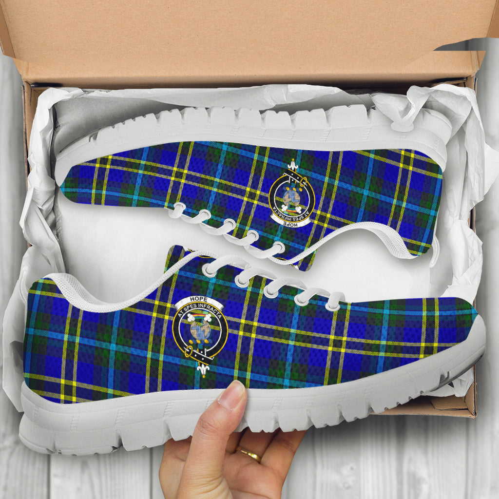 Hope Tartan Sneakers with Family Crest - Tartan Vibes Clothing