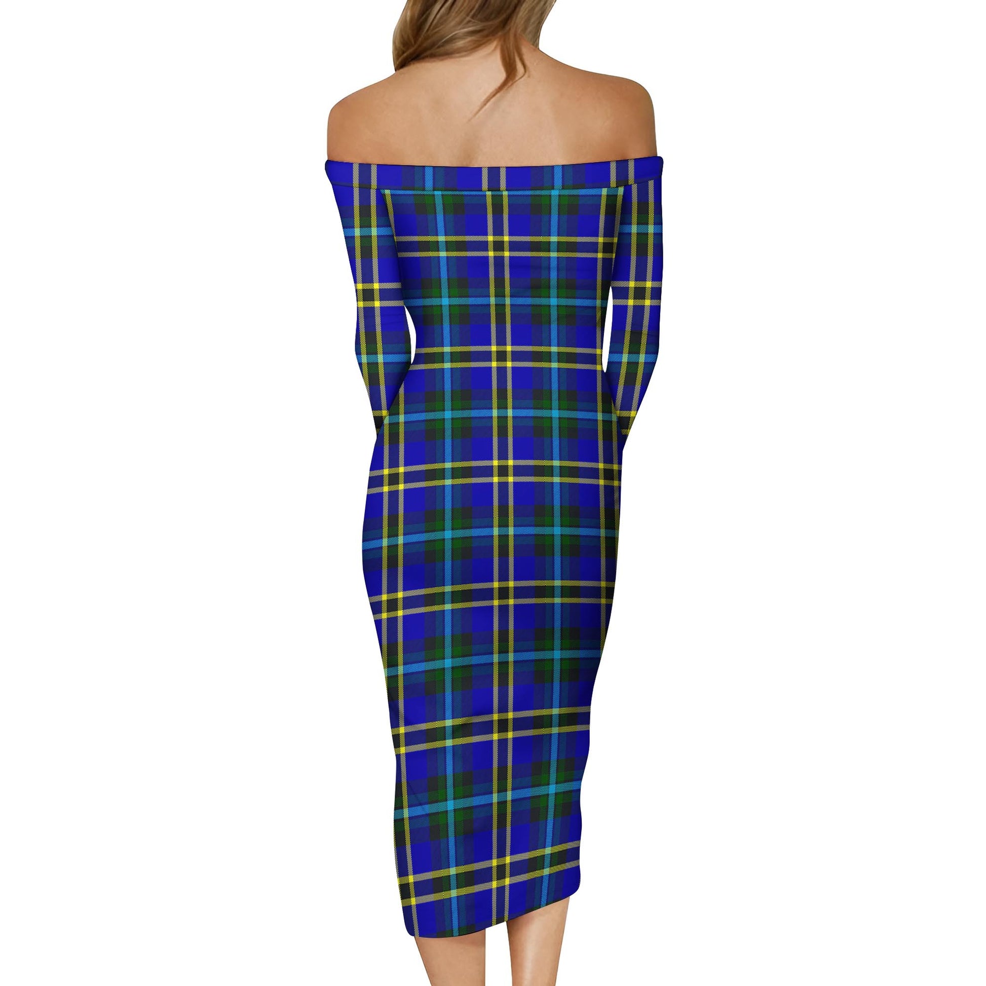 Hope Modern Tartan Off Shoulder Lady Dress - Tartanvibesclothing