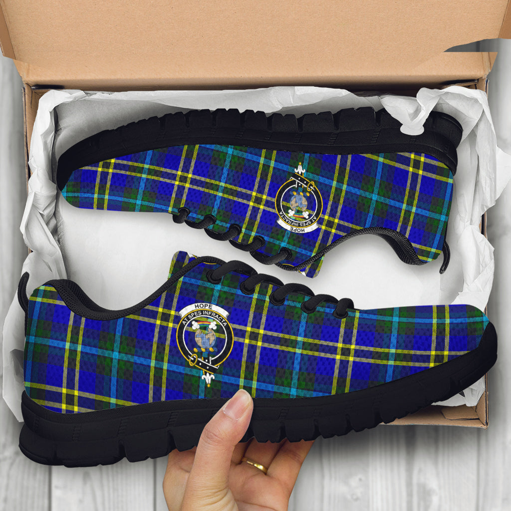 Hope Tartan Sneakers with Family Crest - Tartan Vibes Clothing