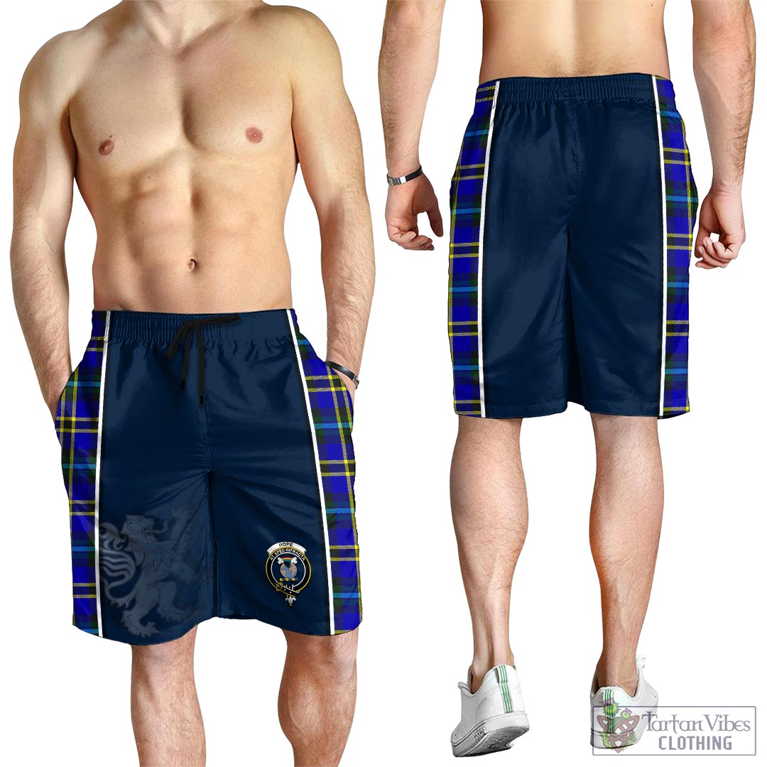 Tartan Vibes Clothing Hope Modern Tartan Men's Shorts with Family Crest and Lion Rampant Vibes Sport Style