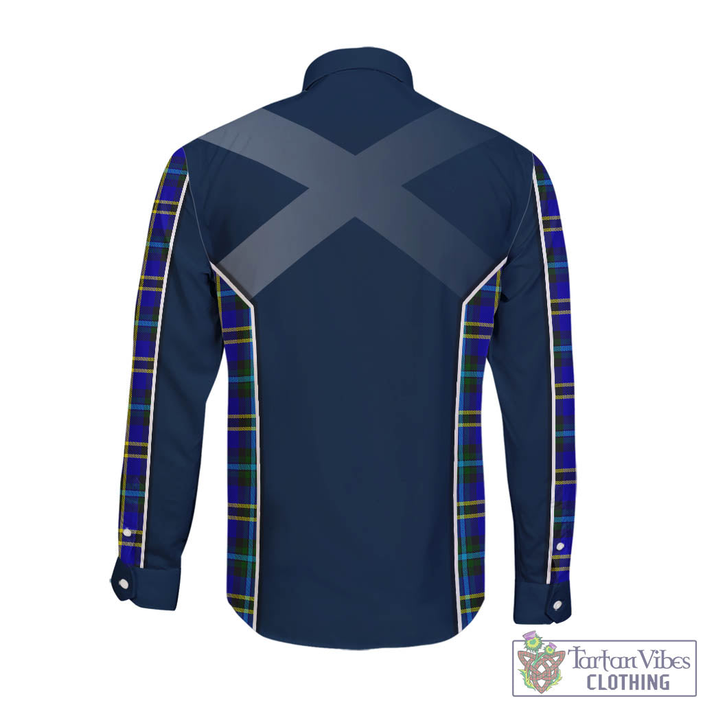 Tartan Vibes Clothing Hope Modern Tartan Long Sleeve Button Up Shirt with Family Crest and Scottish Thistle Vibes Sport Style