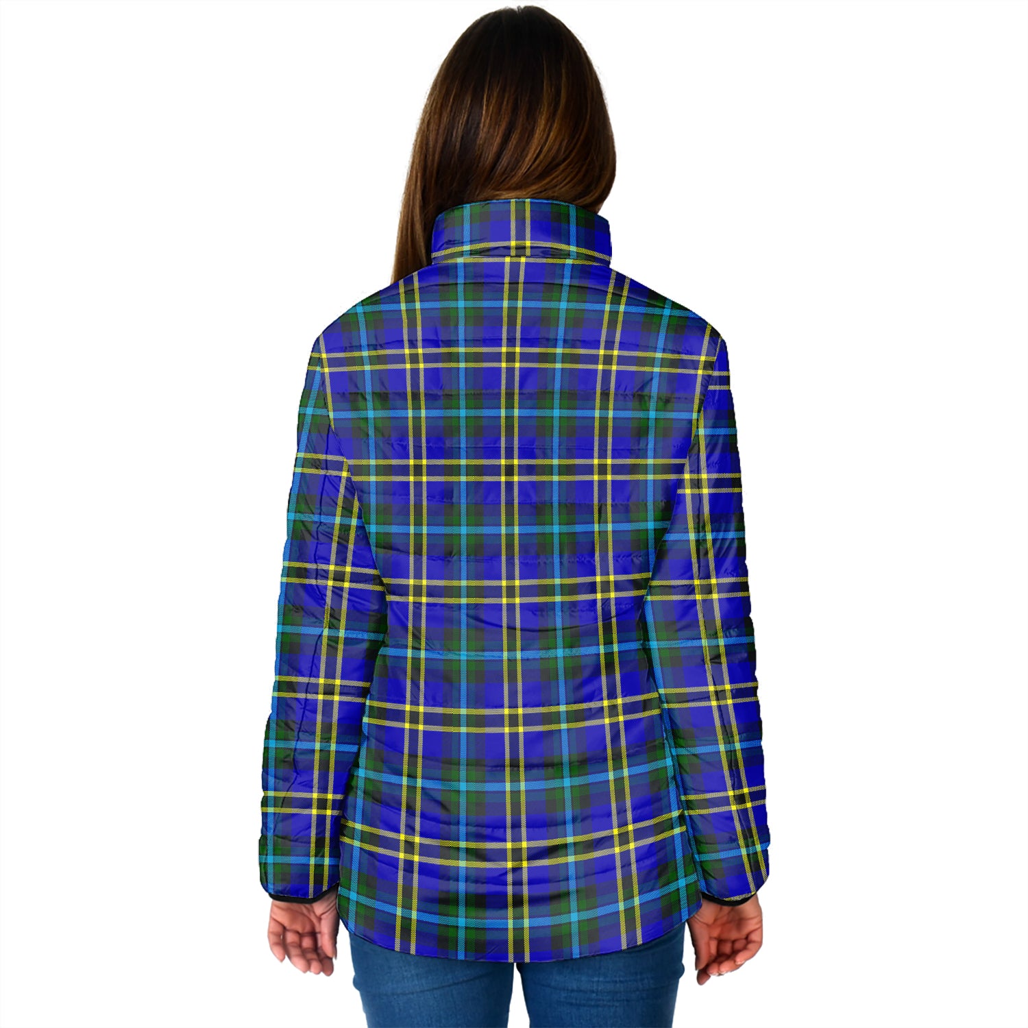 Hope Tartan Padded Jacket with Family Crest - Tartan Vibes Clothing