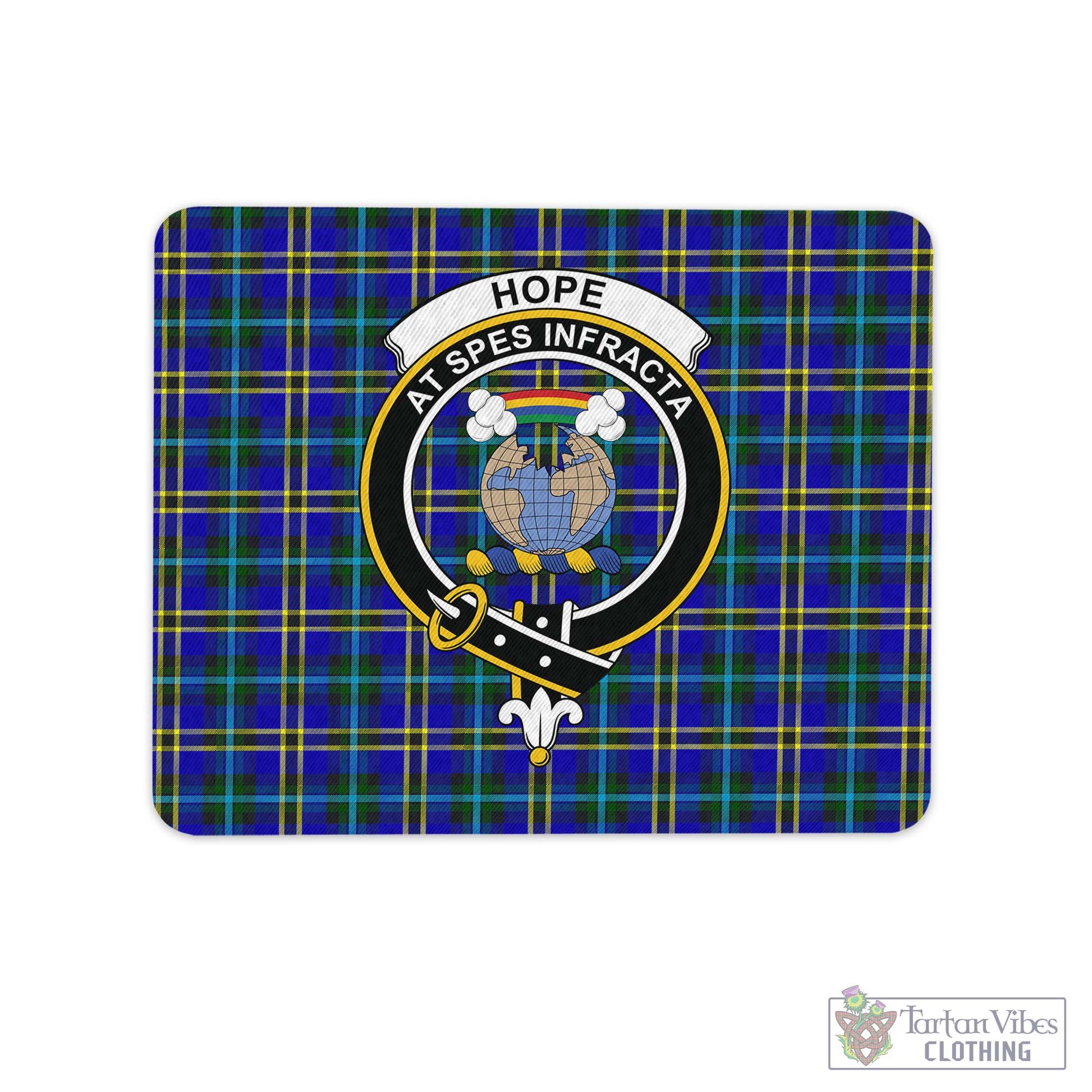 Tartan Vibes Clothing Hope Modern Tartan Mouse Pad with Family Crest