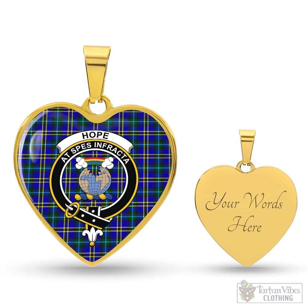 Tartan Vibes Clothing Hope Modern Tartan Heart Necklace with Family Crest