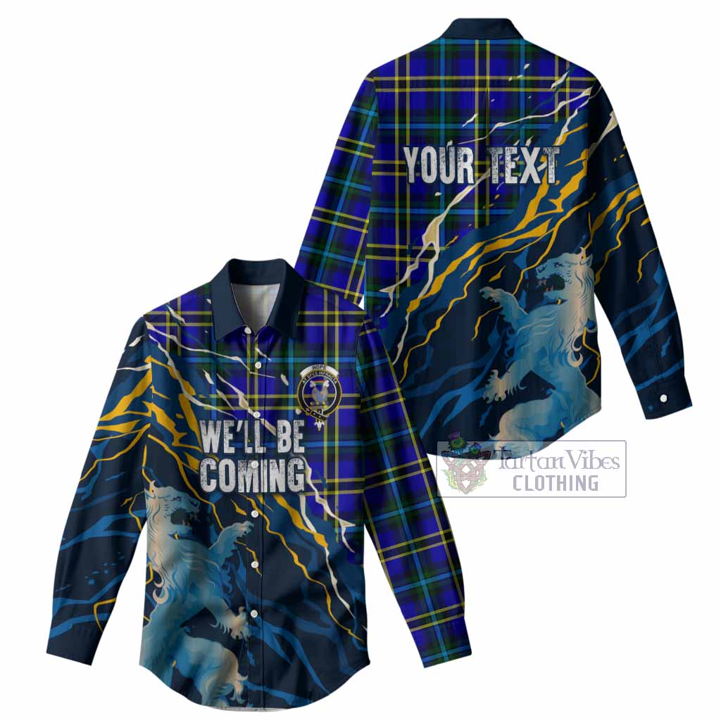 Hope Scotland Tartan Women Casual Shirt WC2026 Football - We'll Be Coming