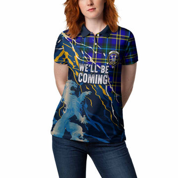 Hope Scotland Tartan Women Polo Shirt WC2026 Football - We'll Be Coming