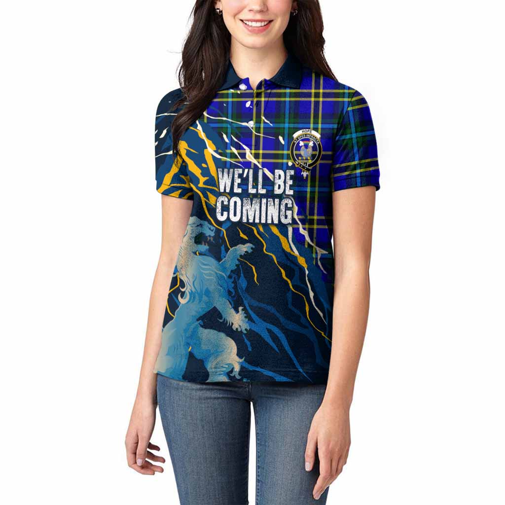 Hope Scotland Tartan Women Polo Shirt WC2026 Football - We'll Be Coming