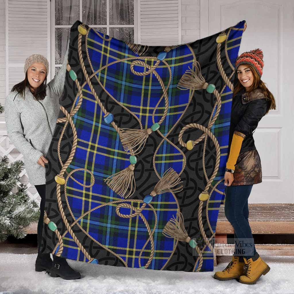 Hope Scottish Tartan Twisted Ropes Stylized Blanket - Tartan Vibes Clothing