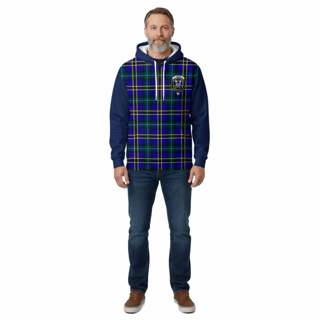Hope Tartan Accent Cotton Hoodie with Family Crest